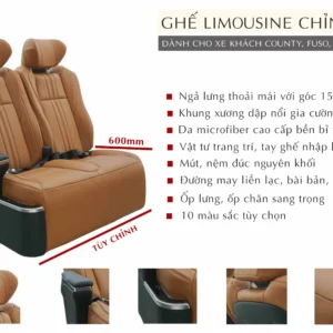 BROCHURE GHẾ LIMOUSINE CHỈNH CƠ XE KHÁCH COUNTY, FUSO, TB79, TB85