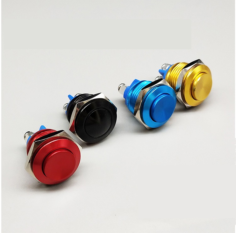 Công tắc 16mm kim loại màu chân vít