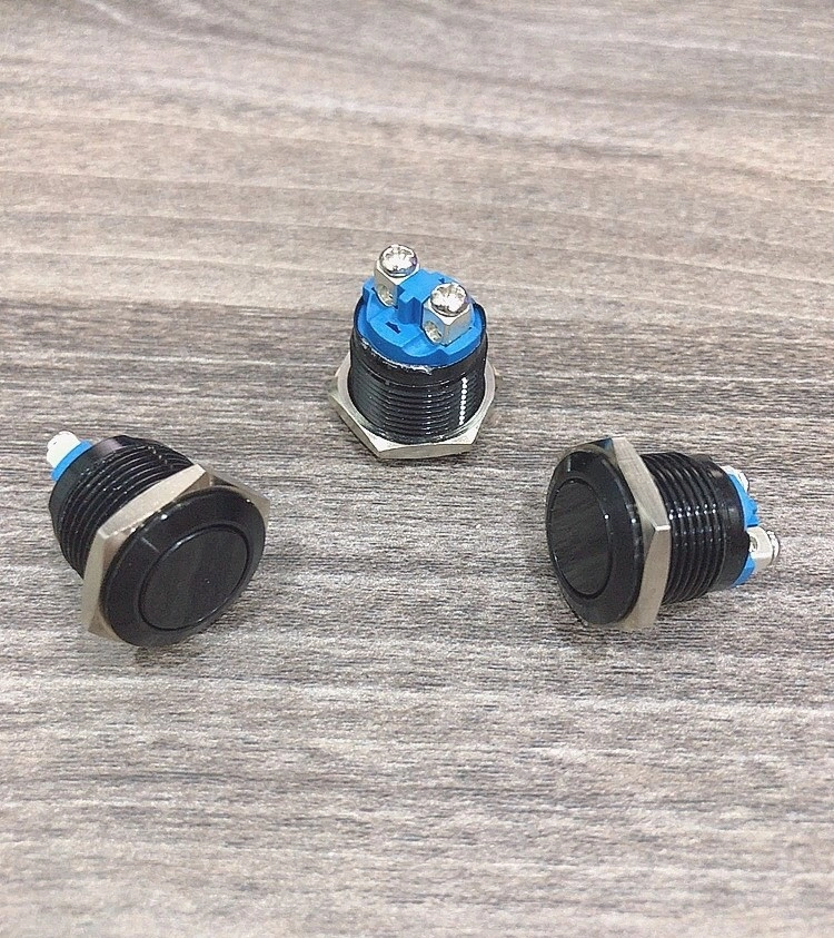 Công tắc 16mm kim loại màu chân vít