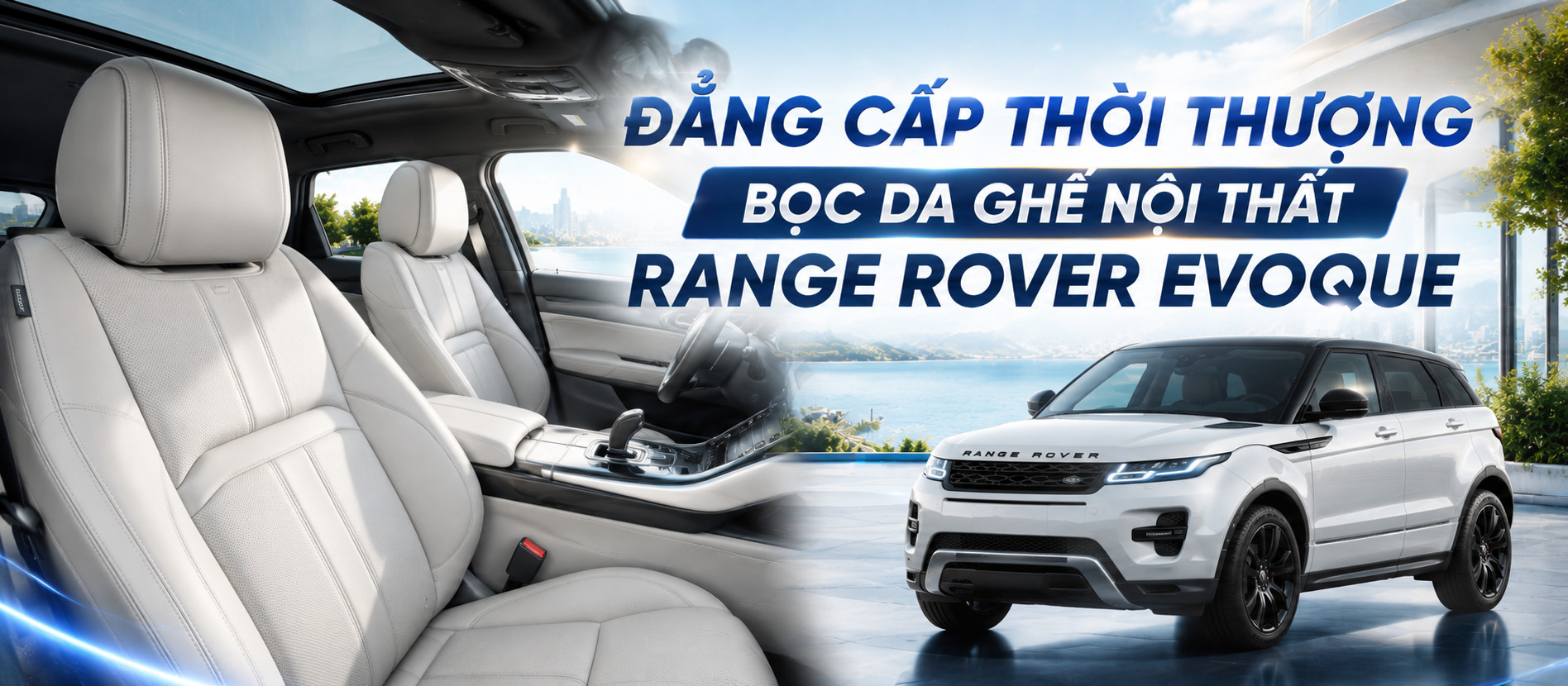 Bọc da ghế nội thất Range Rover Evoque