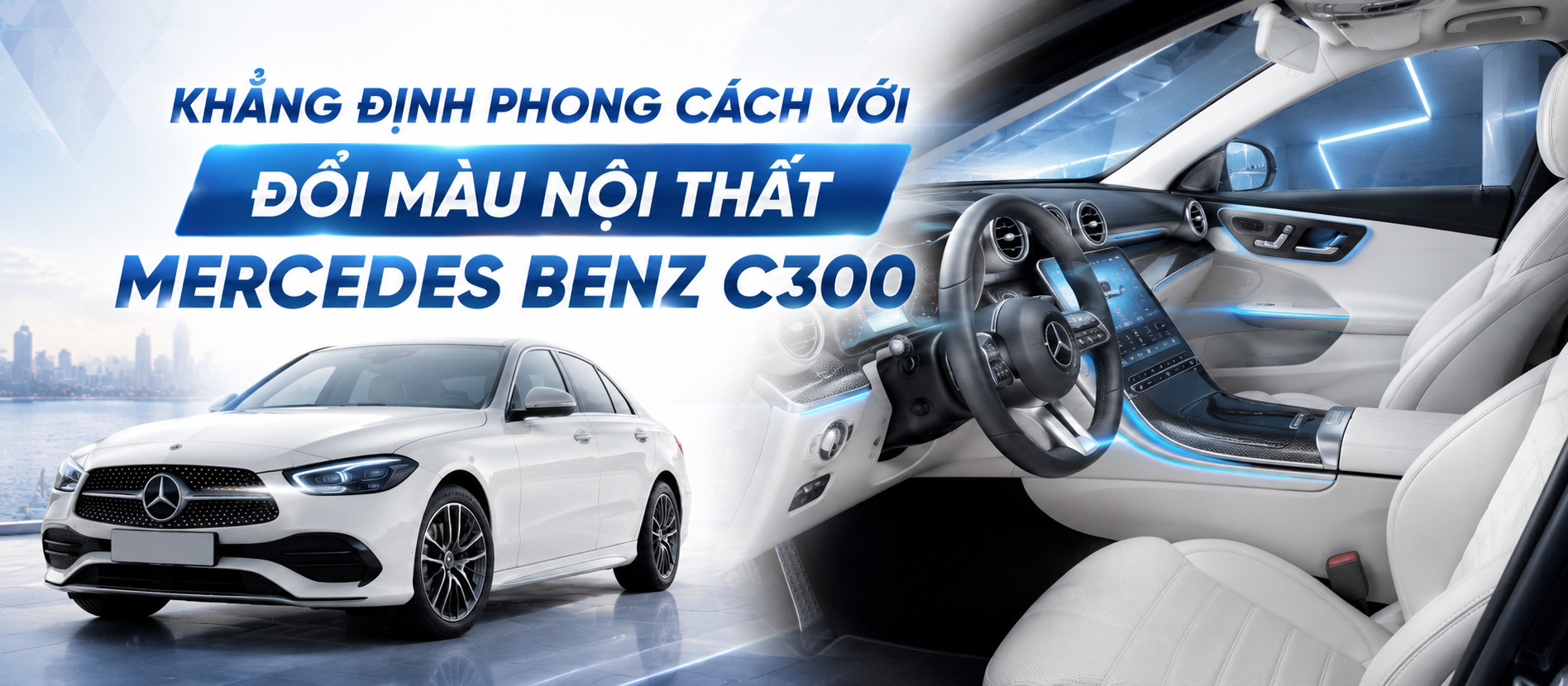 Đổi Màu Nội Thất Mercedes Benz C300