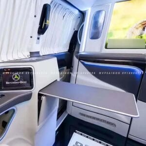 Bàn xếp vách tự động gập mở dành cho xe limousine