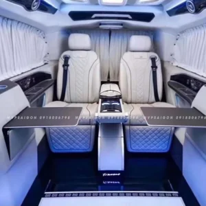 Bàn xếp vách tự động gập mở dành cho xe limousine