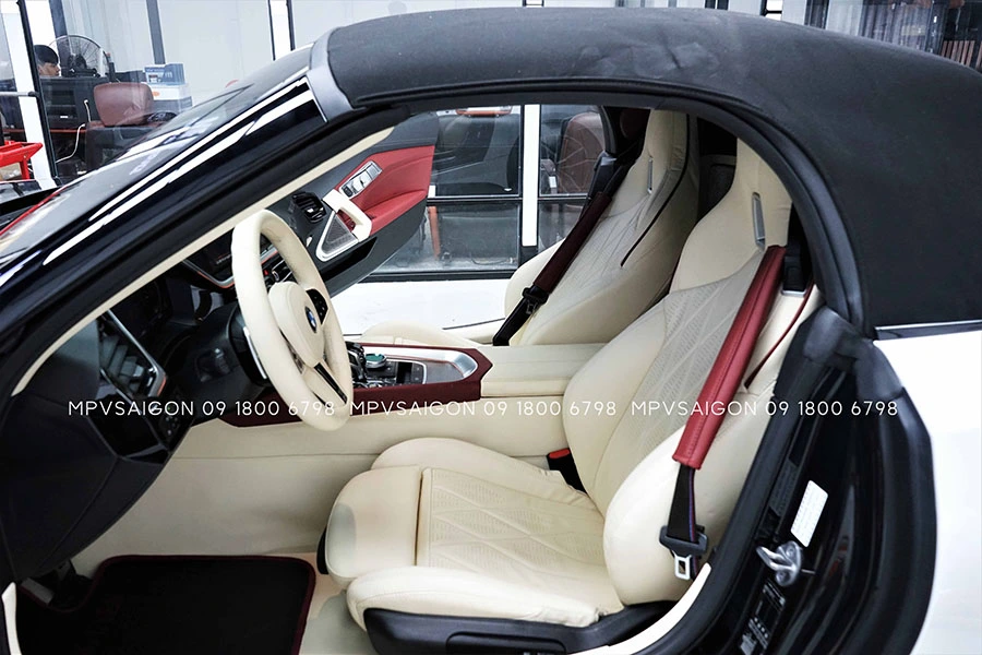 Bọc da ghế & đổi màu nội thất BMW

