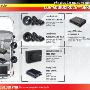 CẤU HÌNH ÂM THANH TIÊU CHUẨN 2-WAY AUDIOCIRCLE BL-C6.2