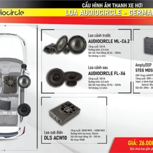 CẤU HÌNH ÂM THANH TIÊU CHUẨN 2-WAY AUDIOCIRCLE ML-C6.2