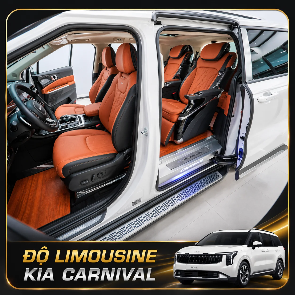 ĐỘ LIMOUSINE KIA CARNIVAL - KIẾN TẠO CHUYÊN CƠ MẶT ĐẤT