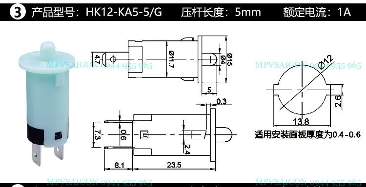 Công tắc tủ áo tròn không dây - Ảnh 6