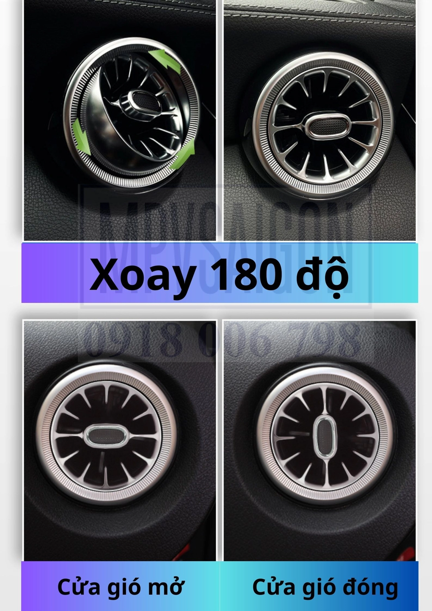 Cửa gió tuabin xoay 180 độ