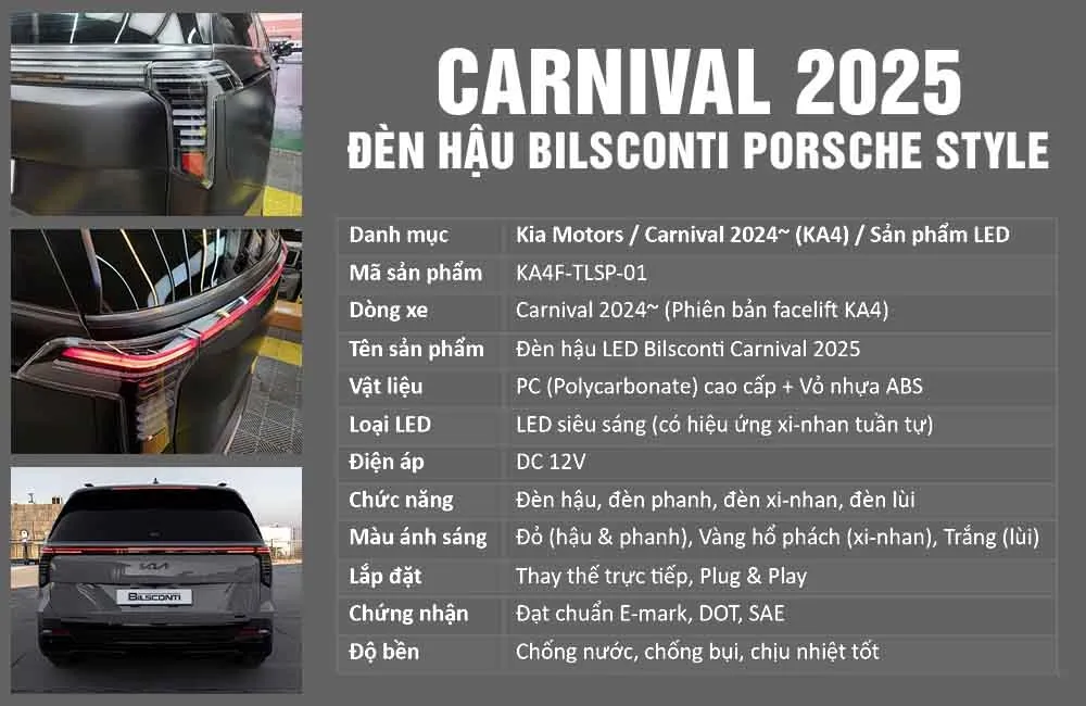 Đèn hậu Porsche cho Carnival 2025: sự khác biệt đến từ BILSCONTI Hàn Quốc - Ảnh 6