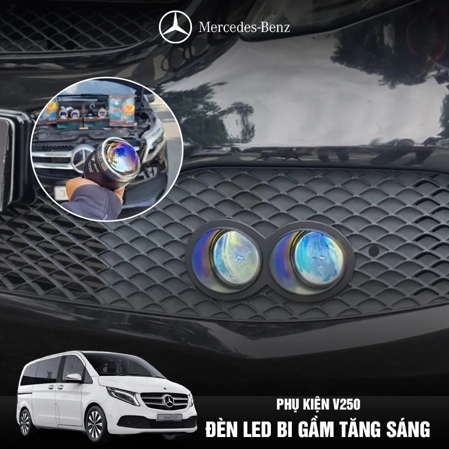 Đèn LED bi gầm tăng sáng dành riêng cho Mercedes Benz V250 - Ảnh 3