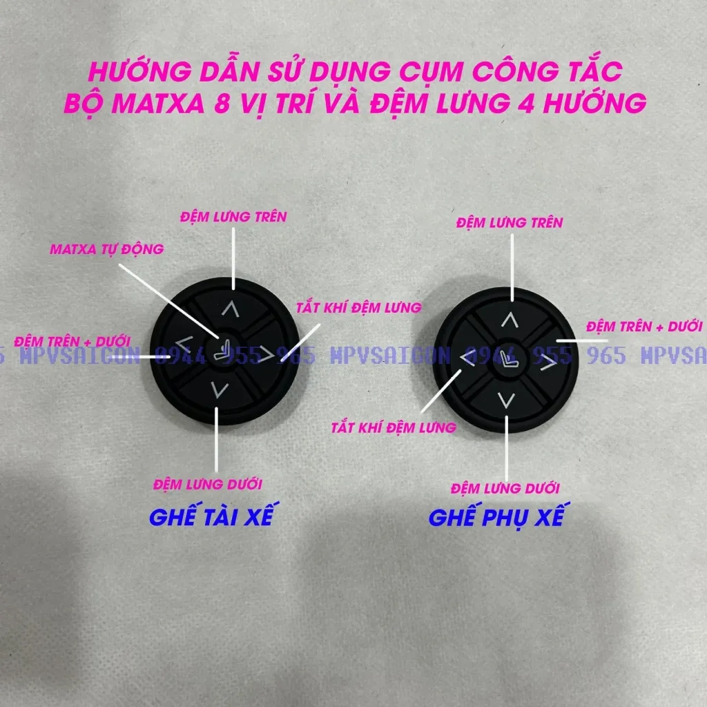 Nâng cấp massage hơi bóng khí 6 8 12 điểm ghế xe ô tô