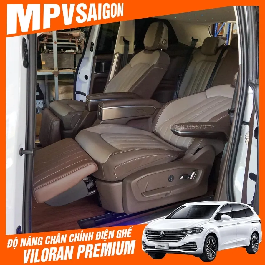 Nâng chân chỉnh điện ghế Volkswagen Viloran Premium