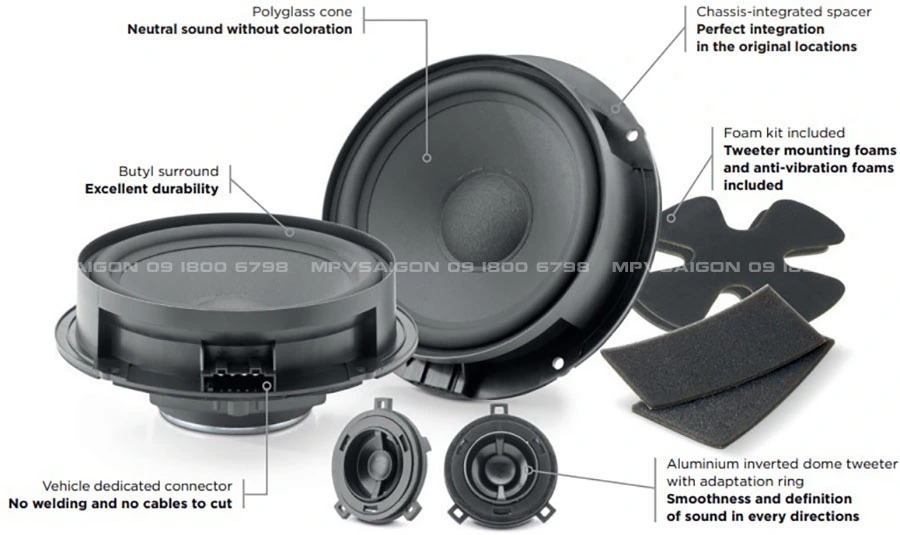 FOCAL IS VW 155: bộ loa plug & play đẳng cấp Pháp lắp đặt zin cho Volkswagen