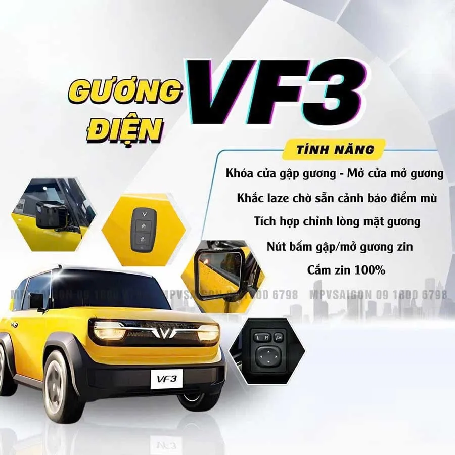 Nâng cấp gập gương điện tự động VF3 - Ảnh 3