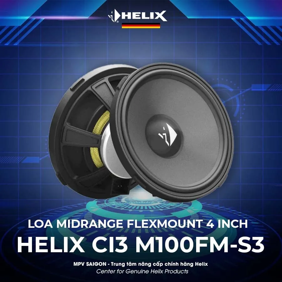 HELIX LOA I3 MIDRANGE FLEXMOUNT 4″ – 3 OHM CI3 M100FM-S3 - Ảnh 6