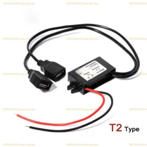Biến áp chuyển điện vào 12~24V ra 5V 3A USB đôi