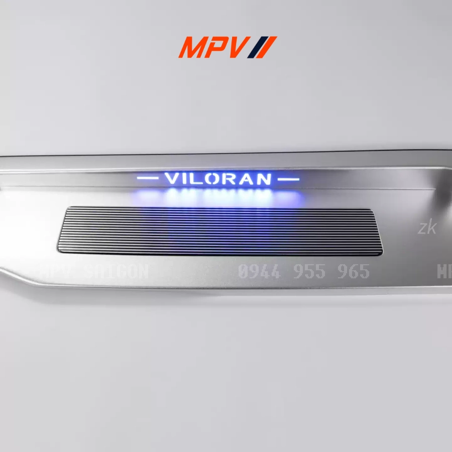 Ốp nhôm chống trầy bậc lên xuống có LED xe Viloran - Ảnh 3