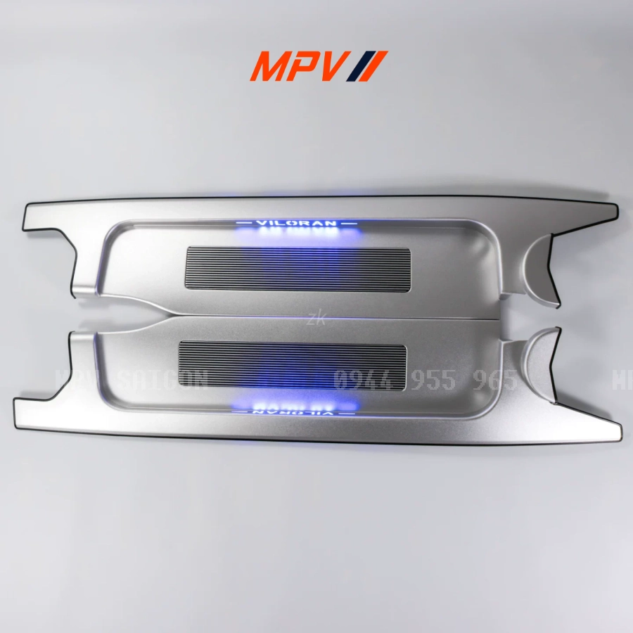 Ốp nhôm chống trầy bậc lên xuống có LED xe Viloran - Ảnh 4