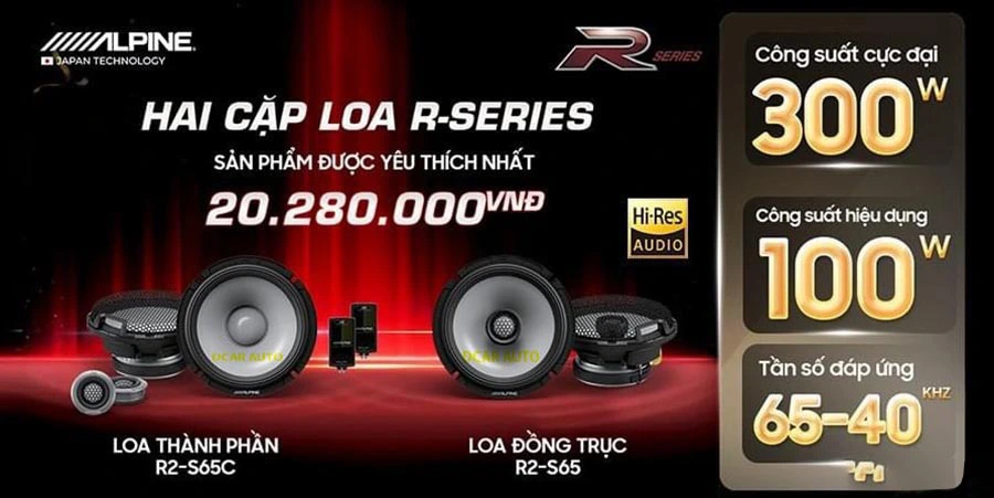 ALPINE R2-SERIES: BÙNG NỔ ÂM THANH HI-RES