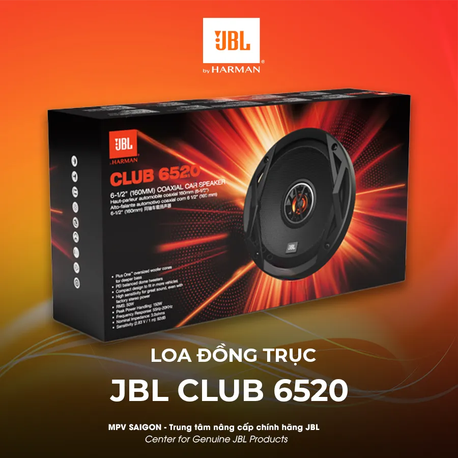Loa đồng trục lắp trên xe ô tô JBL CLUB 6520 - Ảnh 3