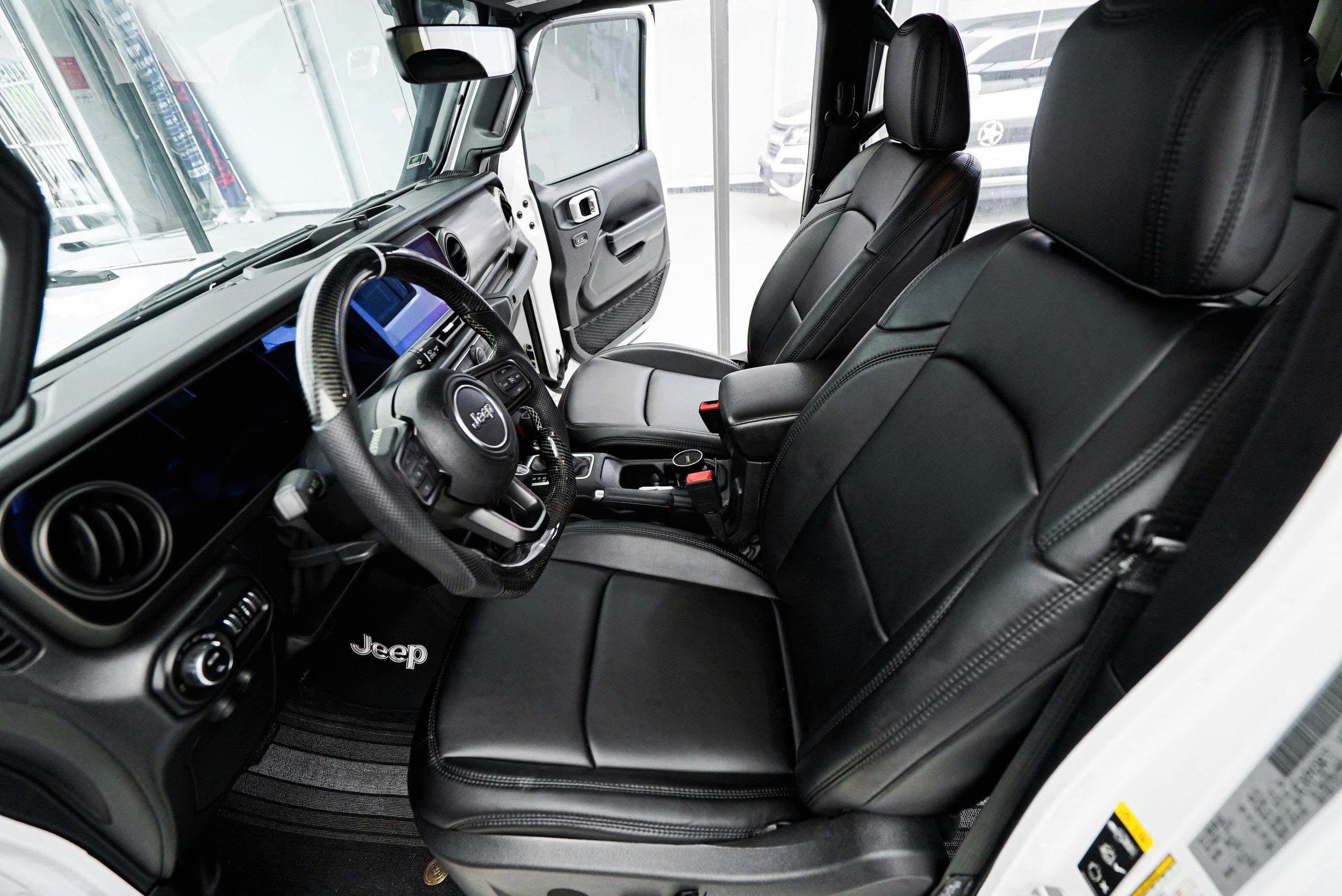 May da - khâu da- bọc da vô lăng xe Jeep
