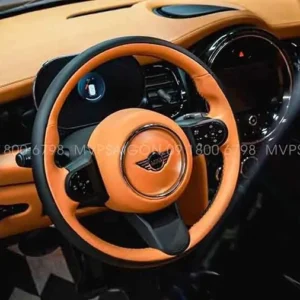 Mini Cooper bọc da đổi màu nội thất cam Hermes