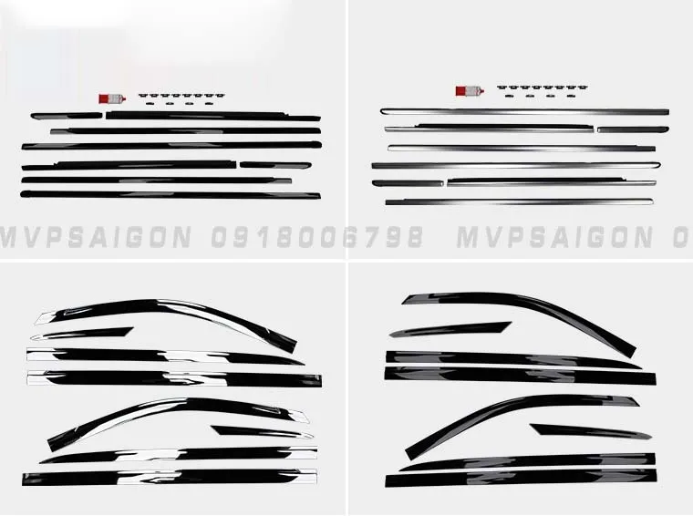 Nâng cấp bộ nẹp chân kính Benz V250 chrome và titan - Ảnh 11