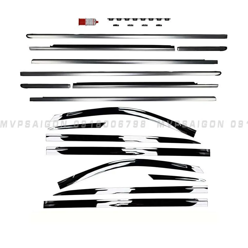Nâng cấp bộ nẹp chân kính Benz V250 chrome và titan - Ảnh 9