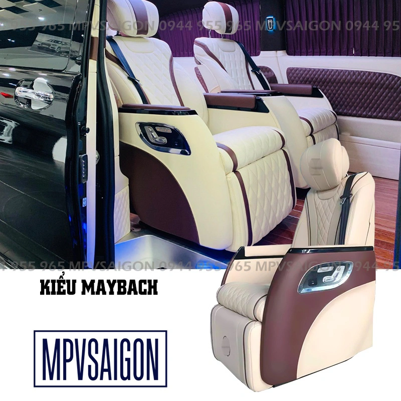 Nâng cấp ghế Limousine Toyota Sienna - Mẫu pha lê Crystal 2