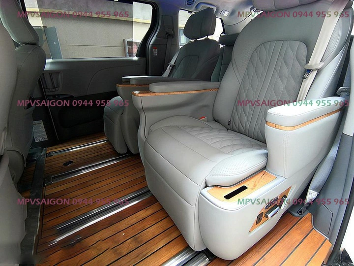 Nâng cấp ghế Limousine Toyota Sienna - Mẫu pha lê Crystal 2