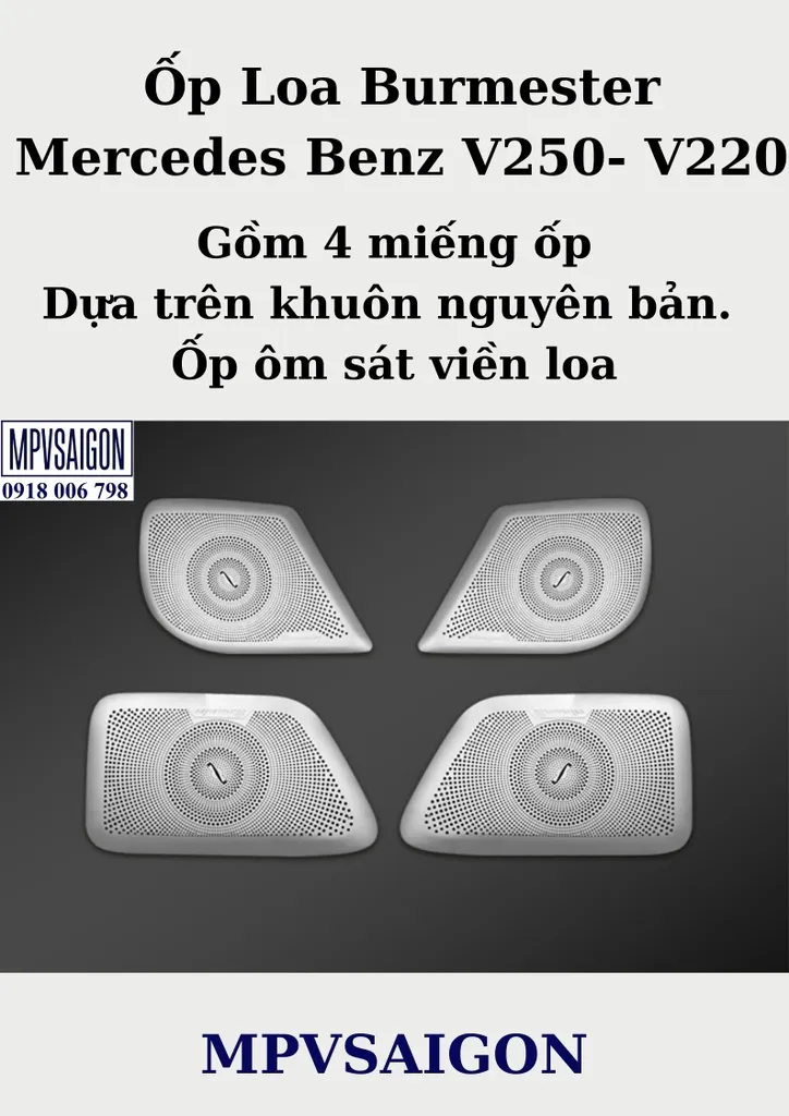 Ốp Loa Burmester Mercedes Benz V250 V220 bản 2026 - Ảnh 4
