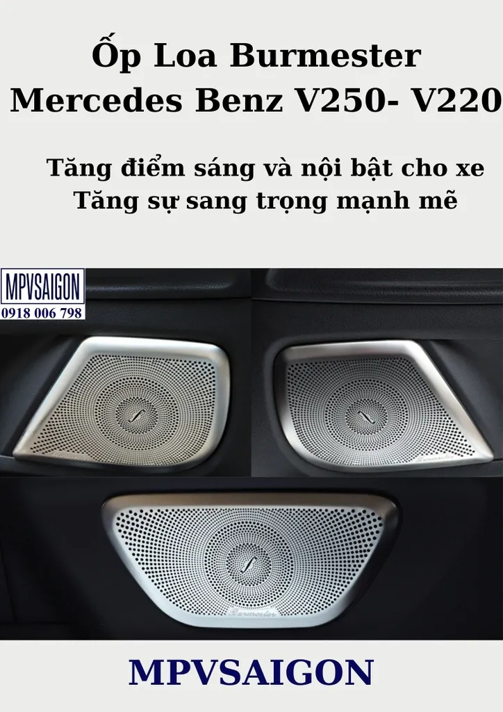 Ốp Loa Burmester Mercedes Benz V250 V220 bản 2026 - Ảnh 7