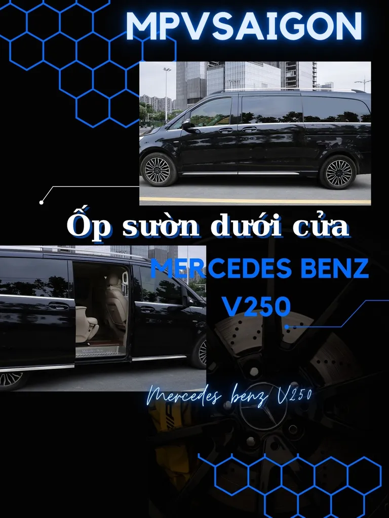 Ốp sườn cửa Mercedes Benz V250 - Ảnh 2