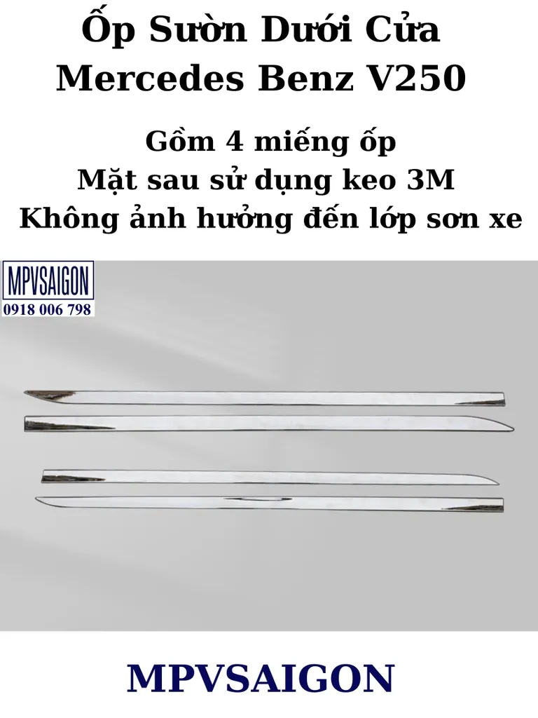 Ốp sườn cửa Mercedes Benz V250 - Ảnh 4