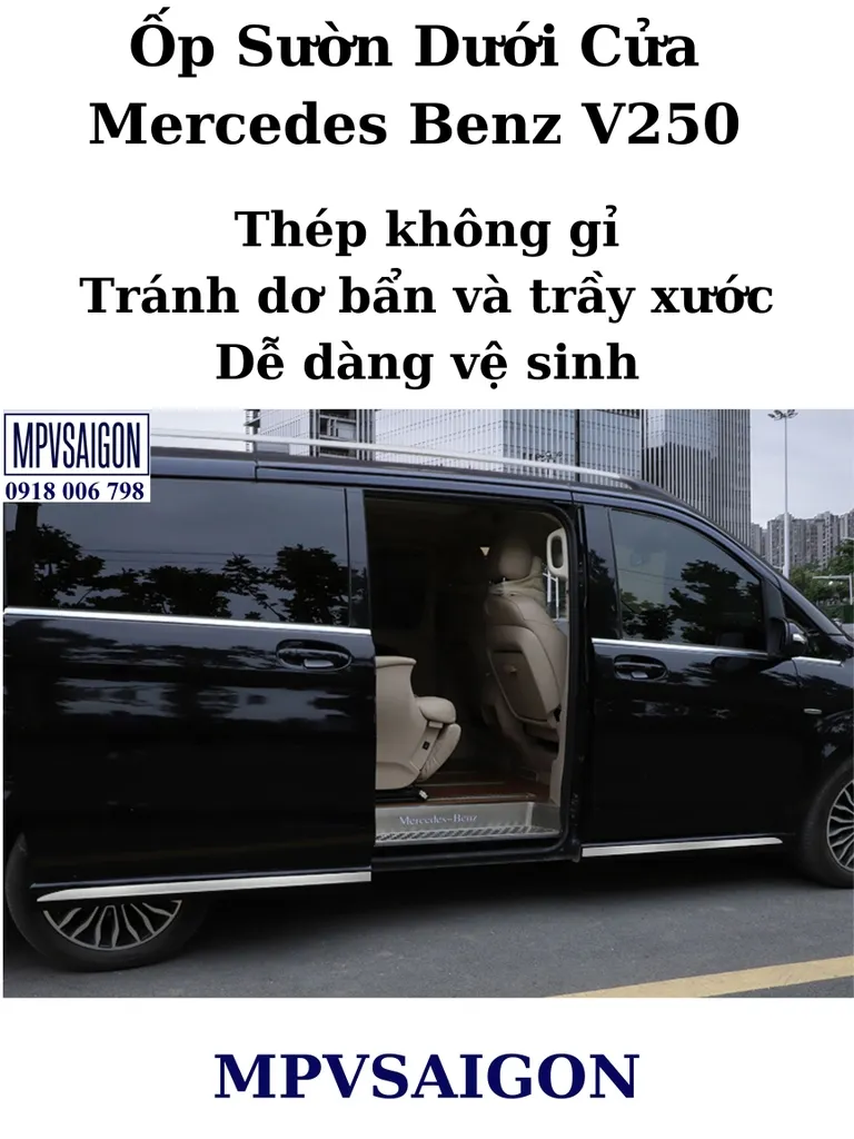 Ốp sườn cửa Mercedes Benz V250 - Ảnh 6
