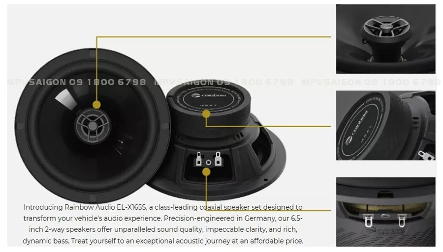 Rainbow Audio EL-X165S - Loa đồng trục 2 chiều 6.5 inch - Ảnh 3