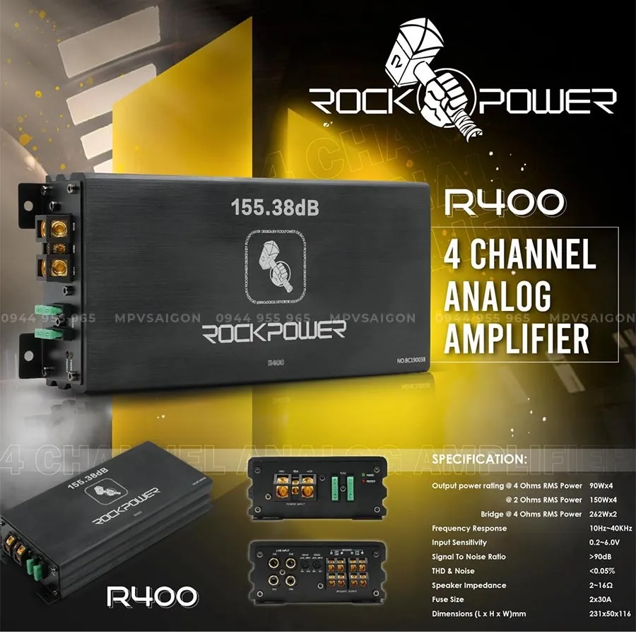 ROCKPOWER R800V2 AMPLIFIER MONO CLASS D - Ảnh 8