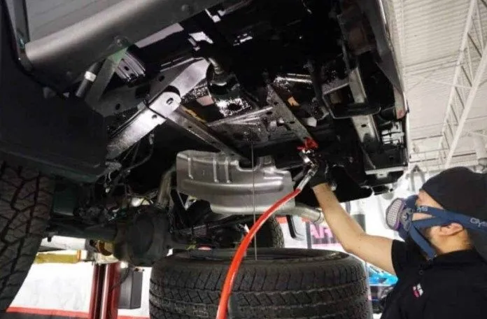 Thi công phủ gầm chống ồn Hyundai Palisade - Ảnh 5