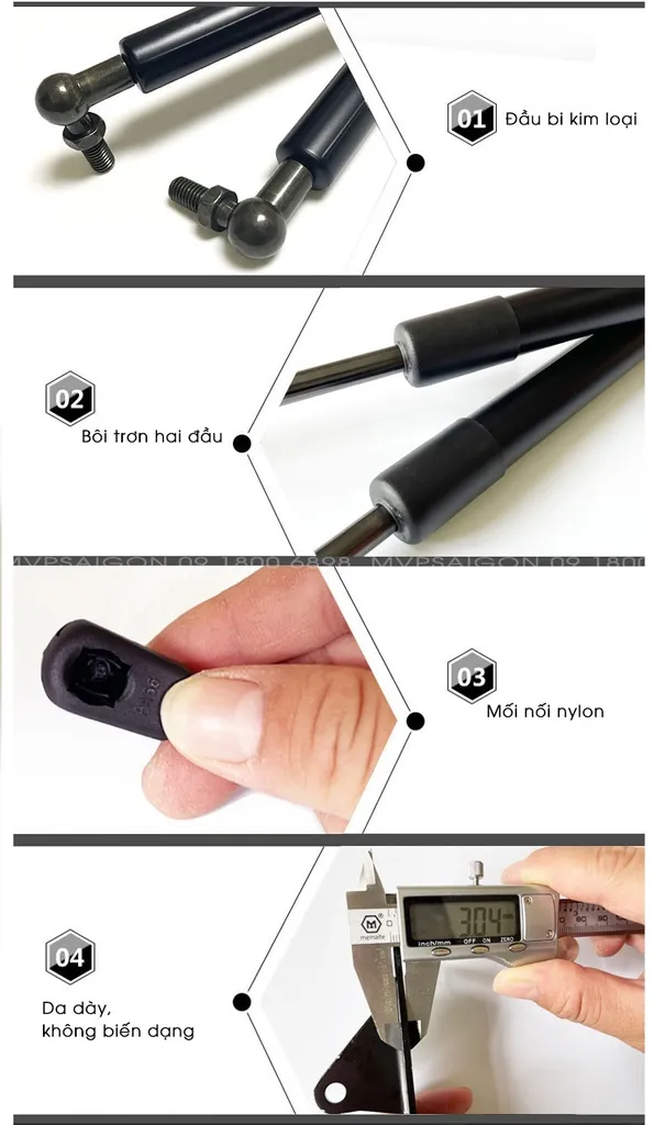 Ti thủy lực chống capo Hyundai Custin - Ảnh 5