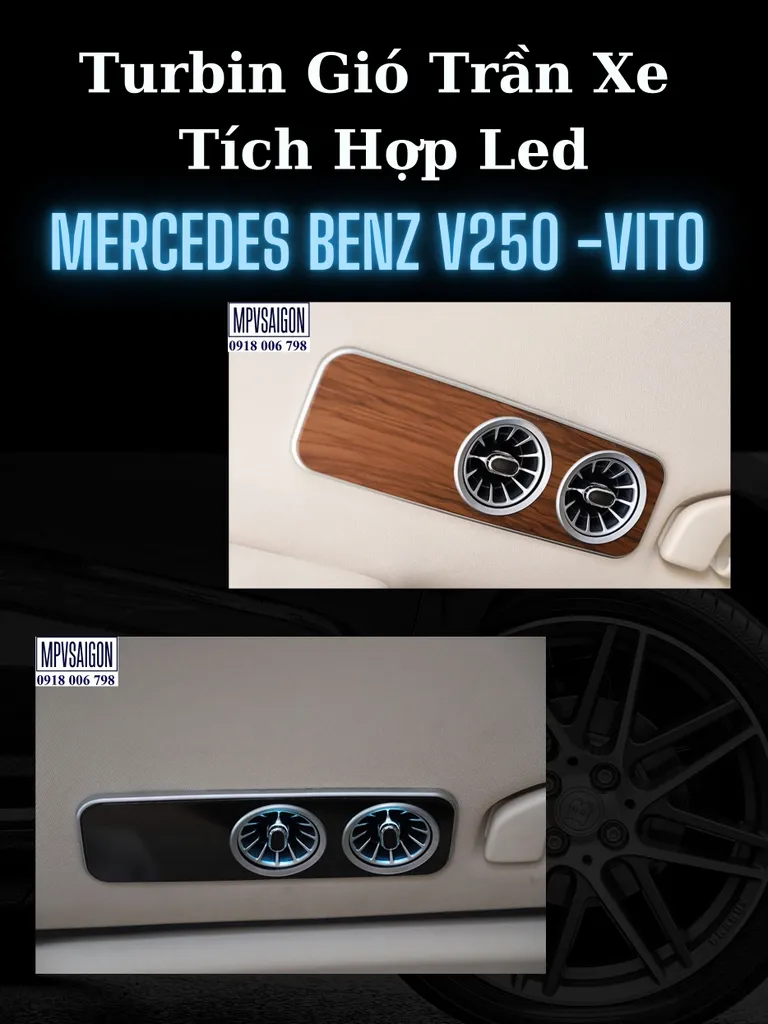 Turbin gió led trần Mercedes Benz V250 - Vtio - Ảnh 2
