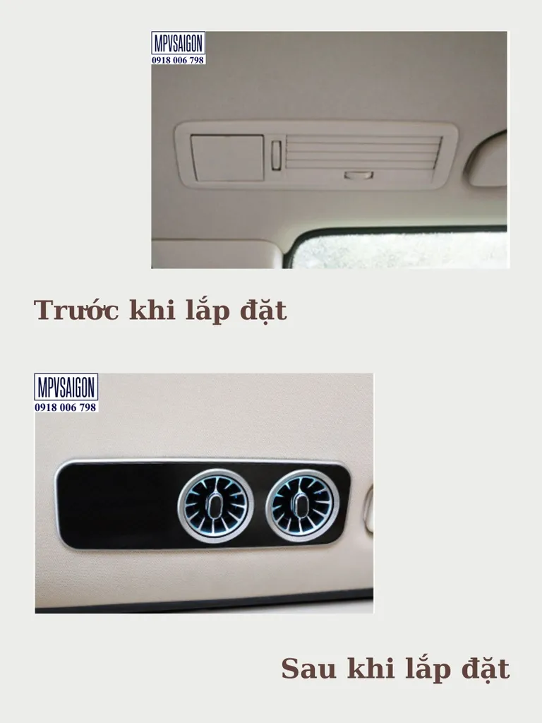 Turbin gió led trần Mercedes Benz V250 - Vtio - Ảnh 3
