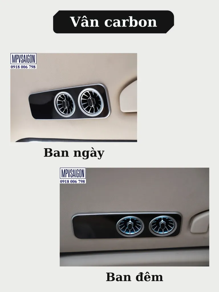 Turbin gió led trần Mercedes Benz V250 - Vtio - Ảnh 5
