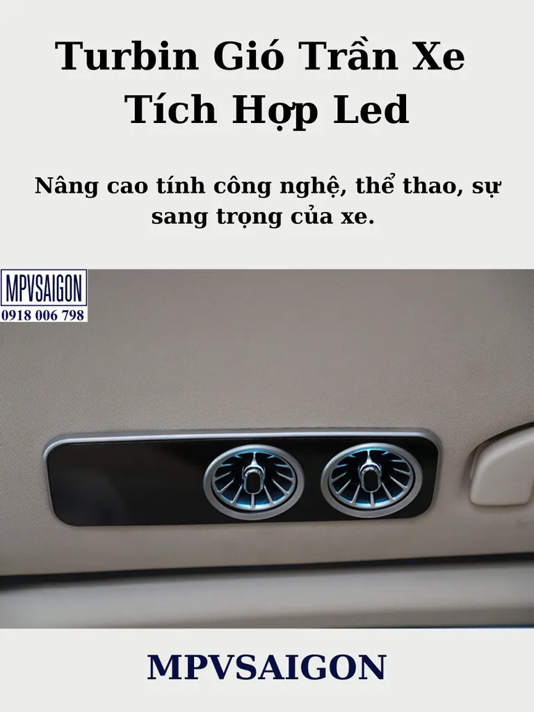 Turbin gió led trần Mercedes Benz V250 - Vtio - Ảnh 6
