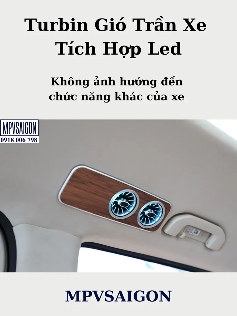 Turbin gió led trần Mercedes Benz V250 - Vtio - Ảnh 7