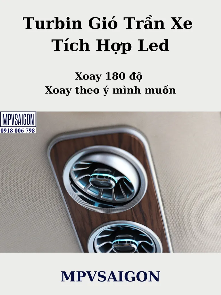 Turbin gió led trần Mercedes Benz V250 - Vtio - Ảnh 8