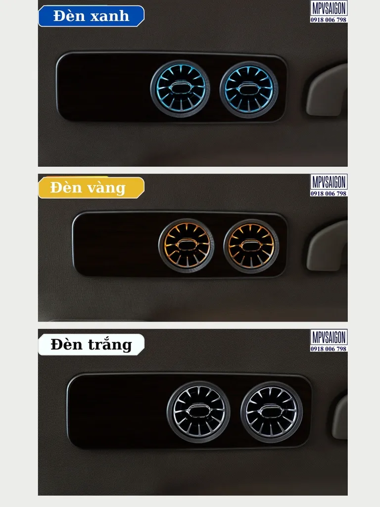 Turbin gió led trần Mercedes Benz V250 - Vtio - Ảnh 9