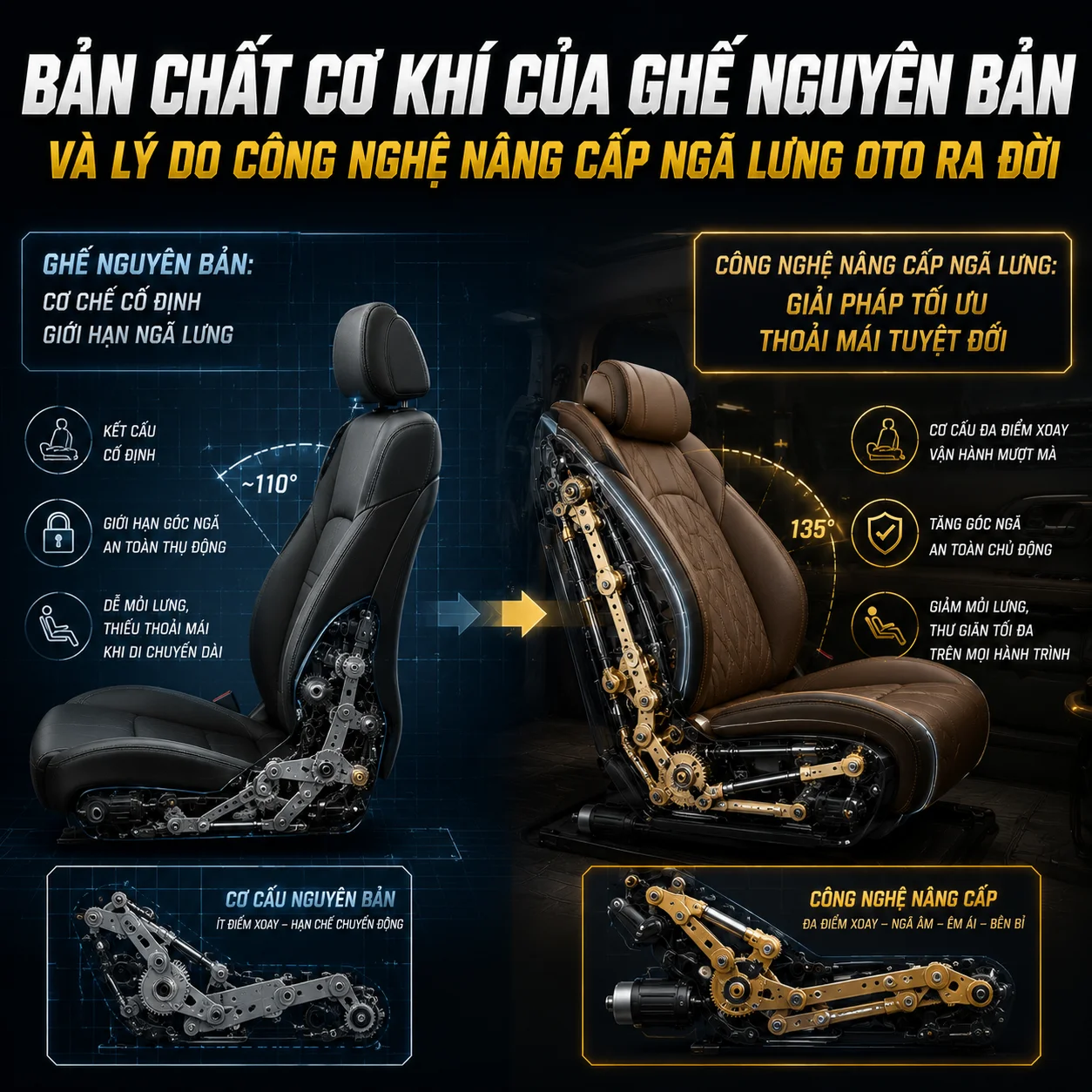 nâng cấp ngã lưng oto