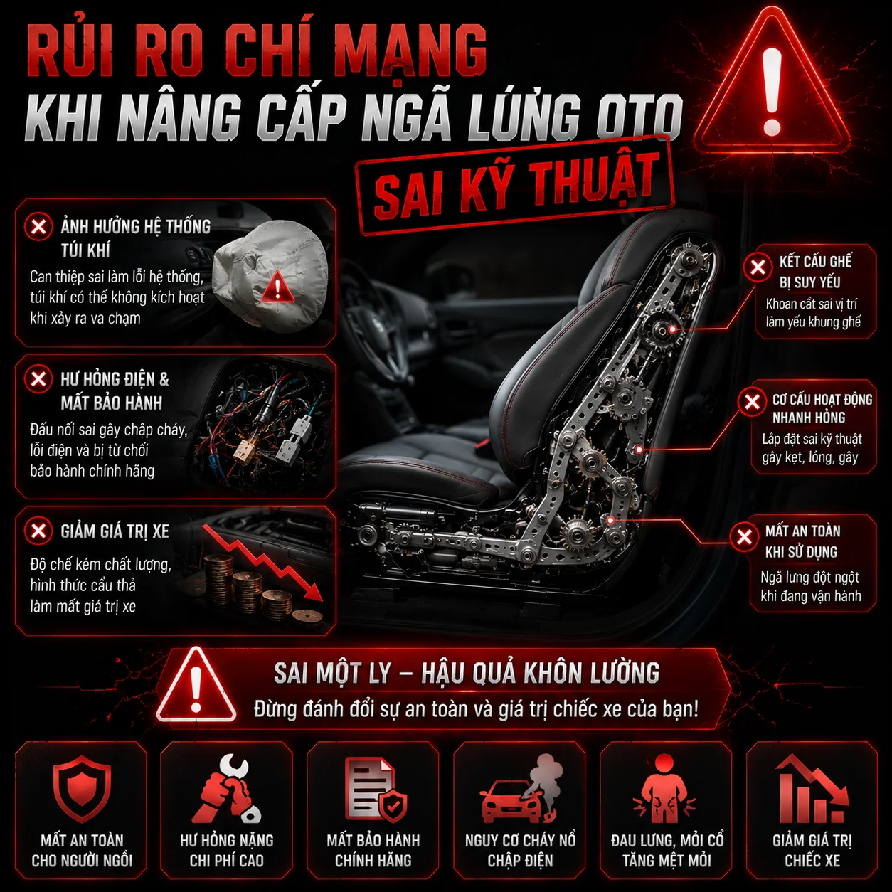 nâng cấp ngã lưng oto