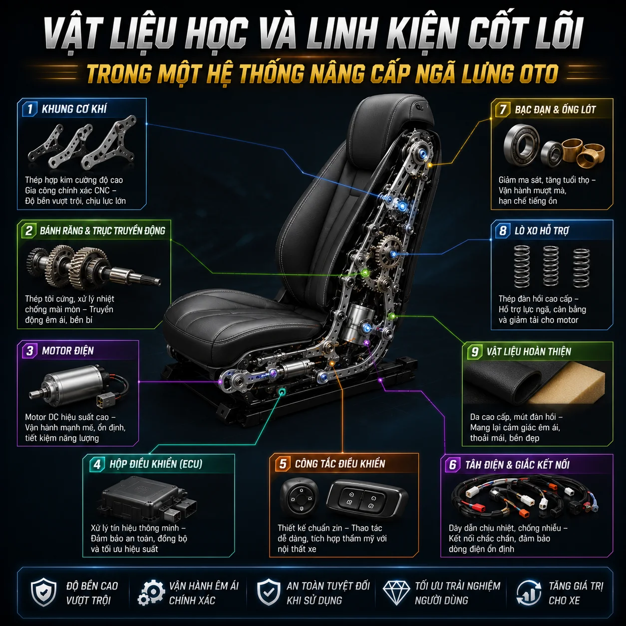 nâng cấp ngã lưng oto
